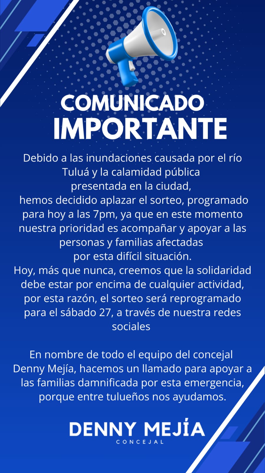 Comunicado Importante
